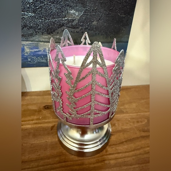 Bath & Body Works Other - Silver Glitter Christmas Tree Candle Holder – Retired Bath & Body Works